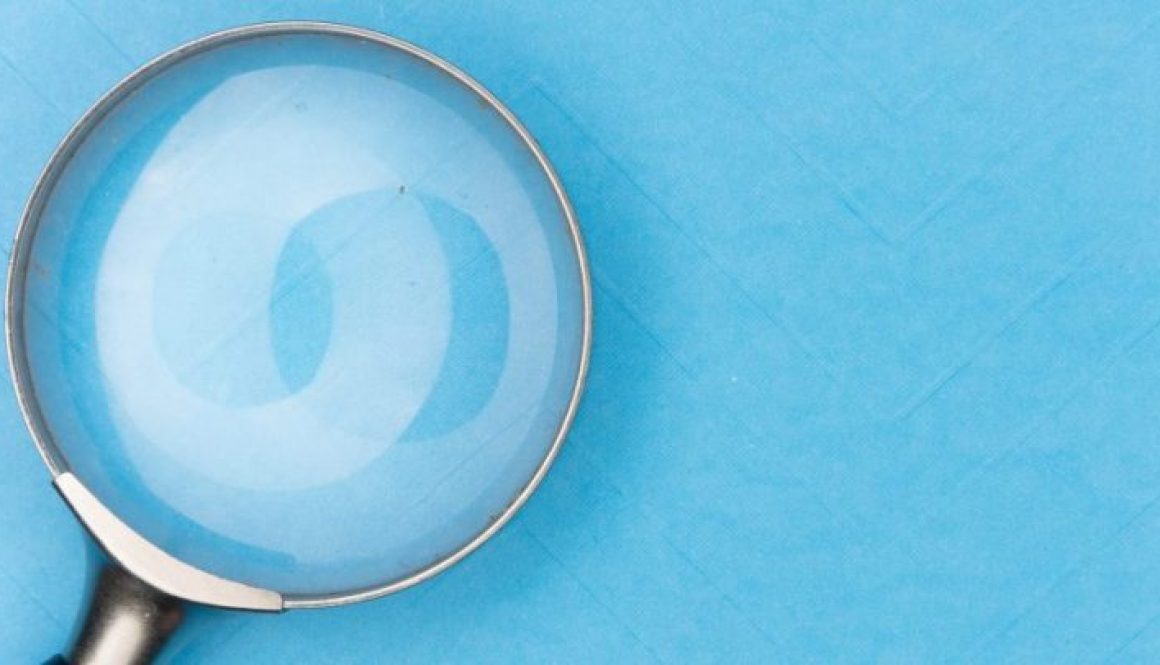Magnifying glass blue