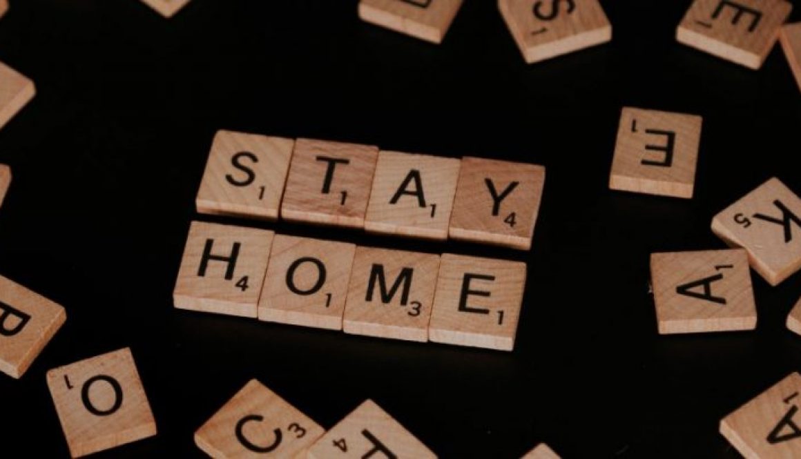 Stay home scrabble tiles