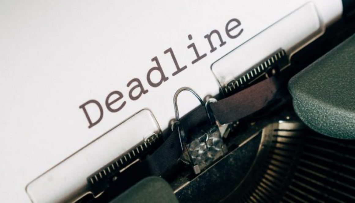 Typewriter deadline page